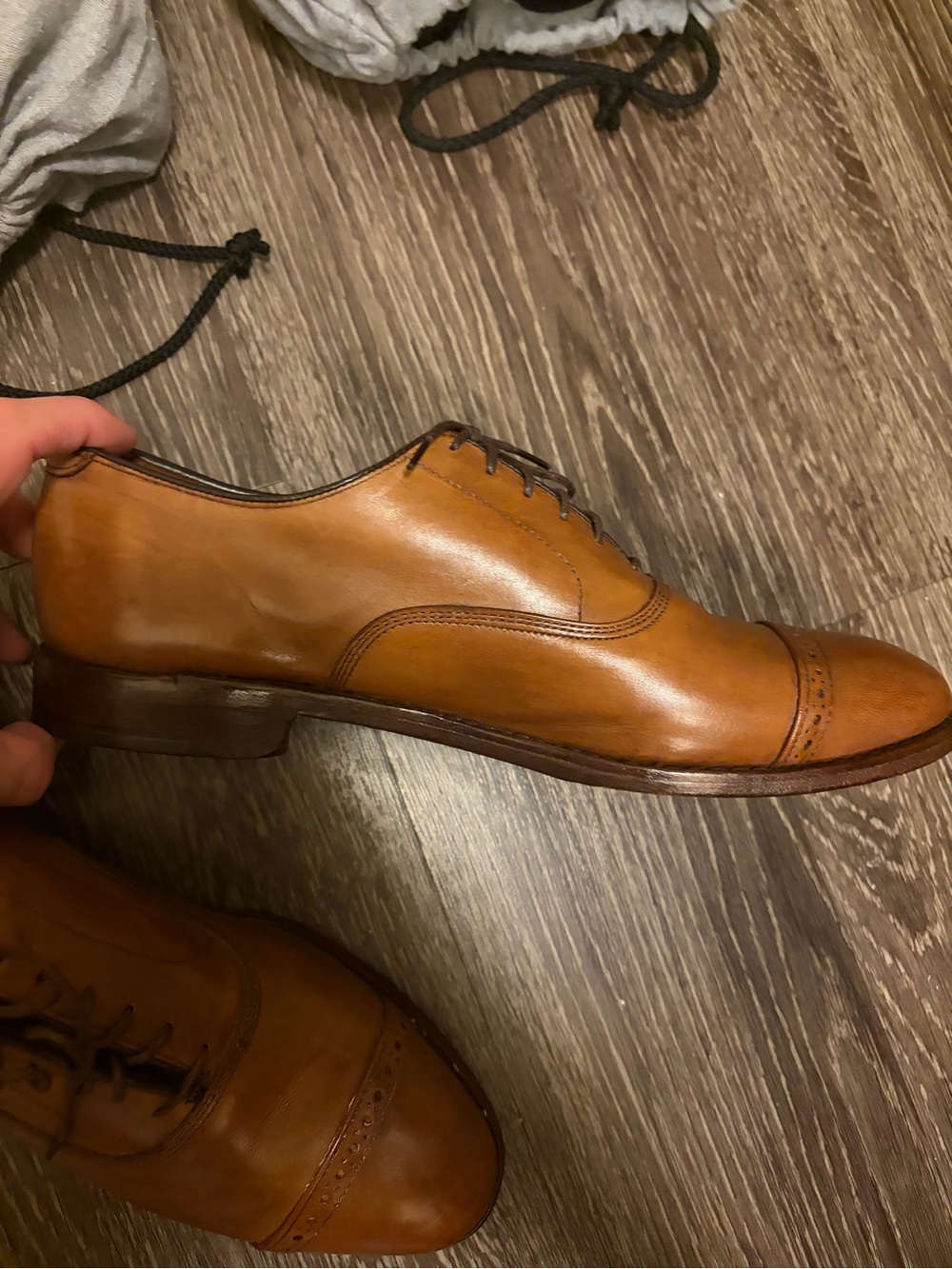 Allen Edmonds Tan Cap-Toe Oxford Dress Shoes